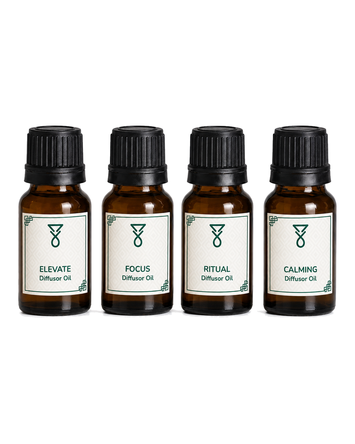 Tribe Route Himalayan diffuser oils: Elevate, Focus, Ritual and Calming, 10 ml amber bottles
