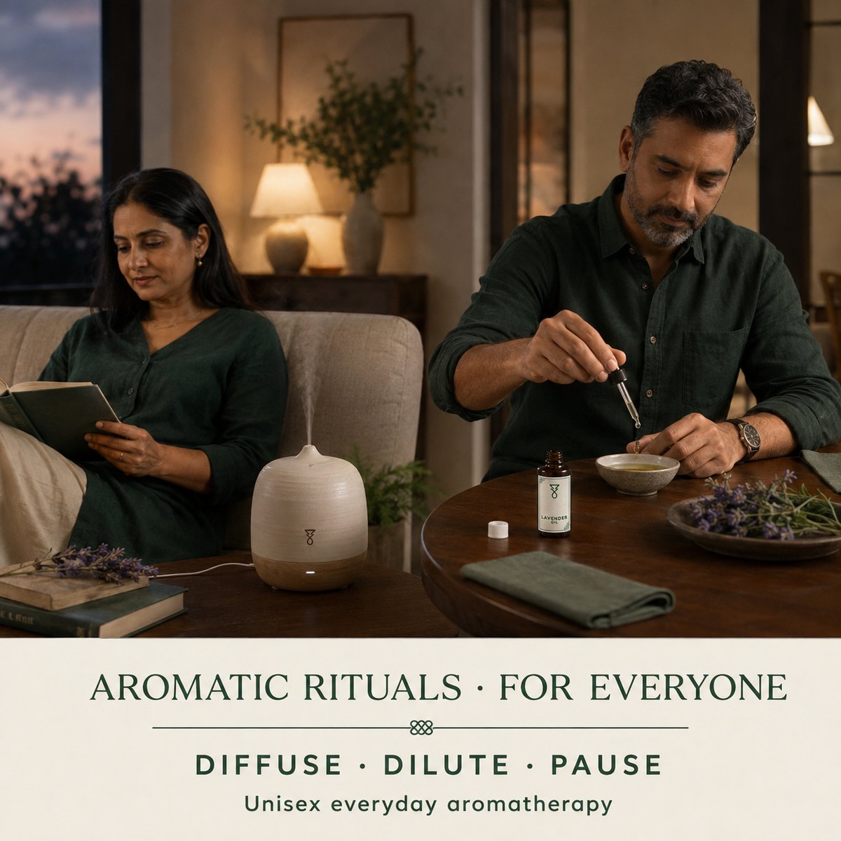 Diffusing and diluting lavender oil at home: aromatic rituals for everyone