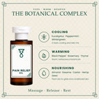 The botanical complex: cooling, warming and nourishing oils in Pain Relief Oil