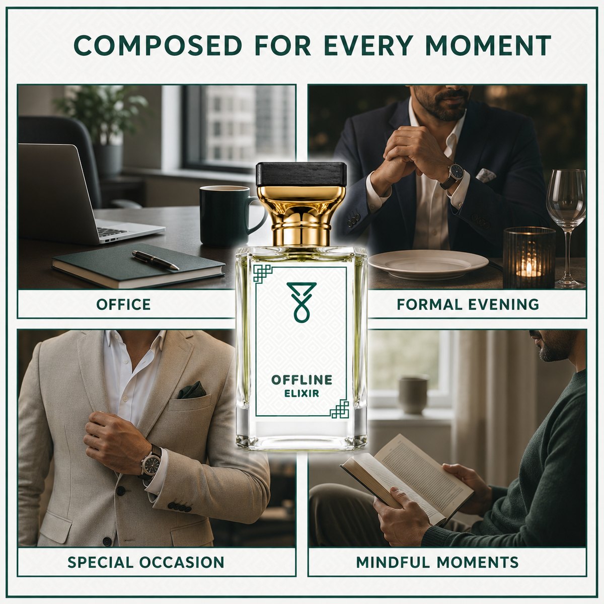 Offline Elixir for office, formal evenings, special occasions and mindful moments